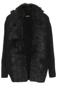 Knitted Fur Trim Coatigan, $130; TopShop