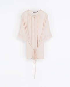 Nude Blouse, $29.99; Zara.com